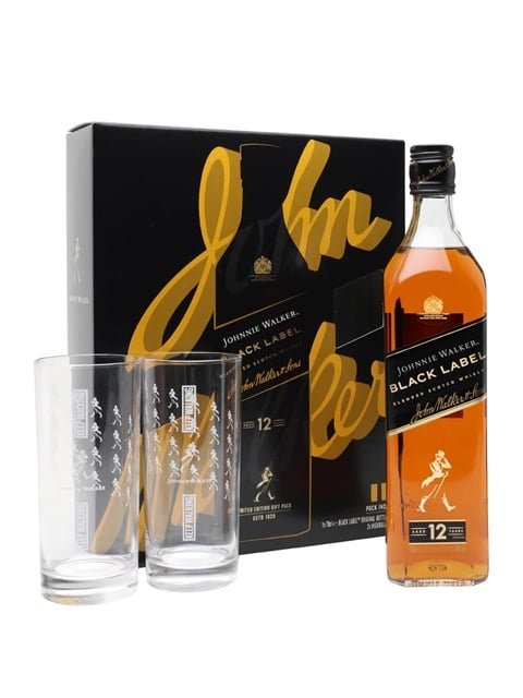Johnnie Walker Black Label 12 Year Old 2 Highball Glass Gift Set