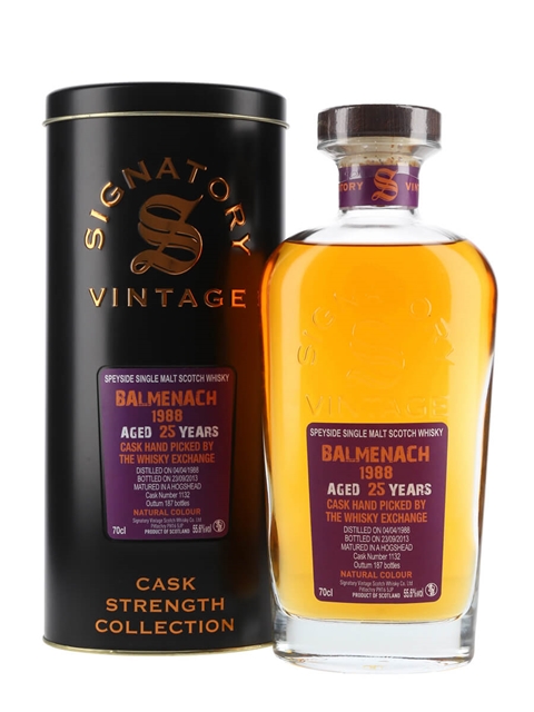 Balmenach 1988 25 Year Old Cask #1132 Signatory for The Whisky Exchange