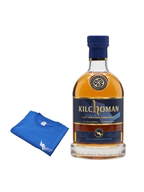 Kilchoman 2023 European Tour Bottling and Medium T-shirt Bundle