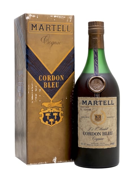 Martell Cordon Bleu Cognac Bot.1970s Frosted Glass