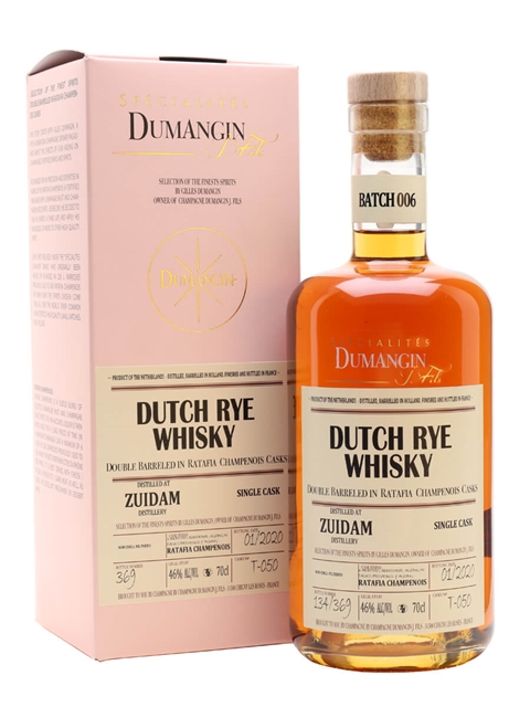 Zuidam Dutch Rye Whisky Ratafia Finish Dumangin Batch 006