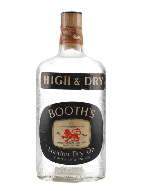 Booth's High & Dry Gin Bot.1970s