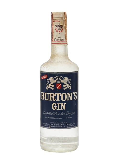 Burton's London Dry Gin Bot.1980s