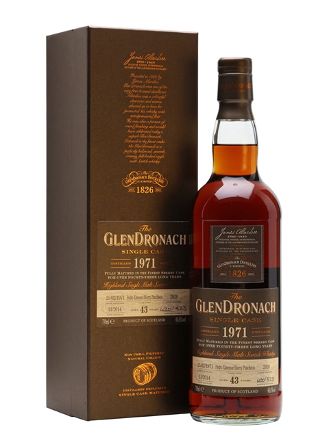 Glendronach 1971 43 Year Old Sherry PX Puncheon #2920