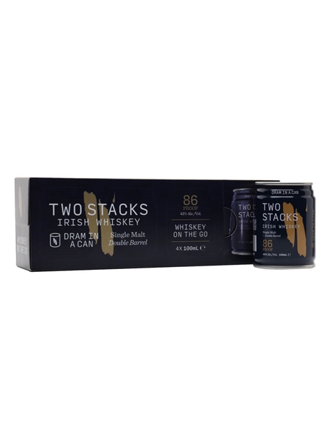 Two Stacks Double Barrel Single Malt Dram in a Can 4 Pack