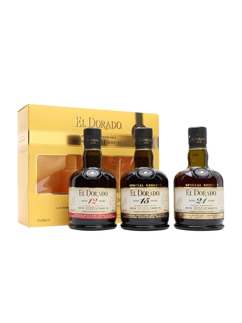 El Dorado Rum Gift Set 12, 15 and 21 Year Old 3x35cl
