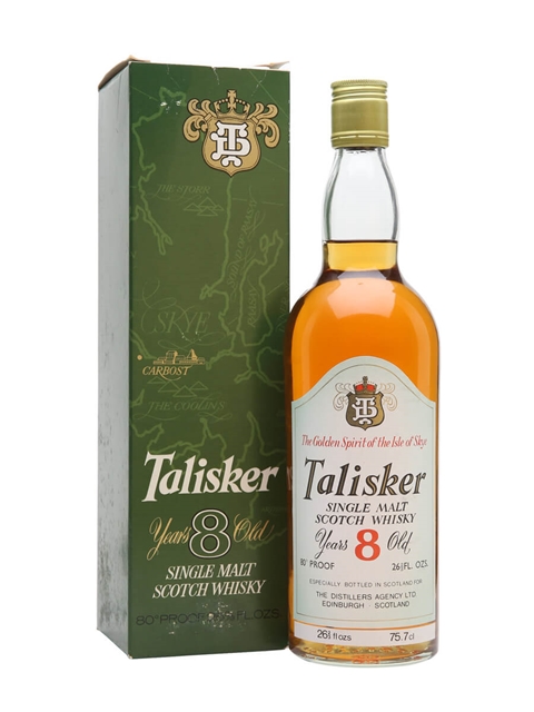 Talisker 8 Year Old Bot. 1970s Clear Glass
